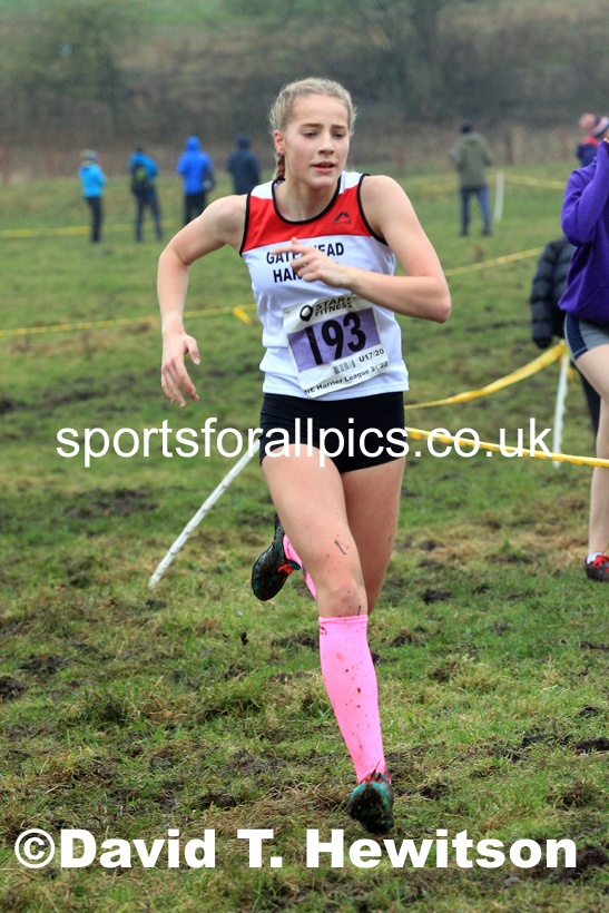 Womens under-17s and under-20s 2022 North Eastern Harrier League, Thornley Farm, Peterlee, County Durham. Photo: David T. Hewitson/Sports for All Pics